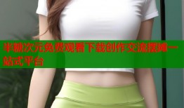 半糖次元免费观看下载创作交流摆摊一站式平台